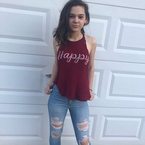 Spaghetti strap tank top